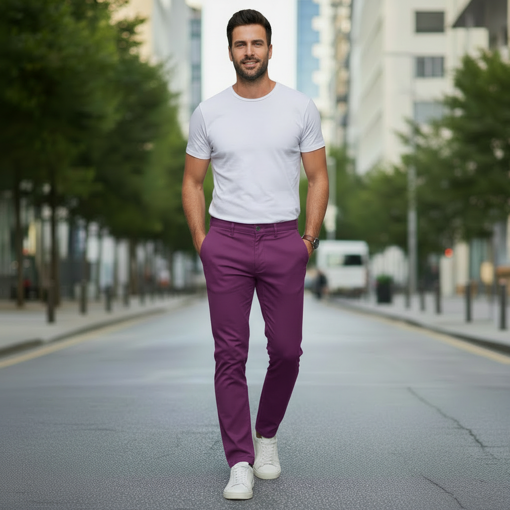 Calça De Sarja Premium Retrô Masculina RPL - Kit 5 Unidades