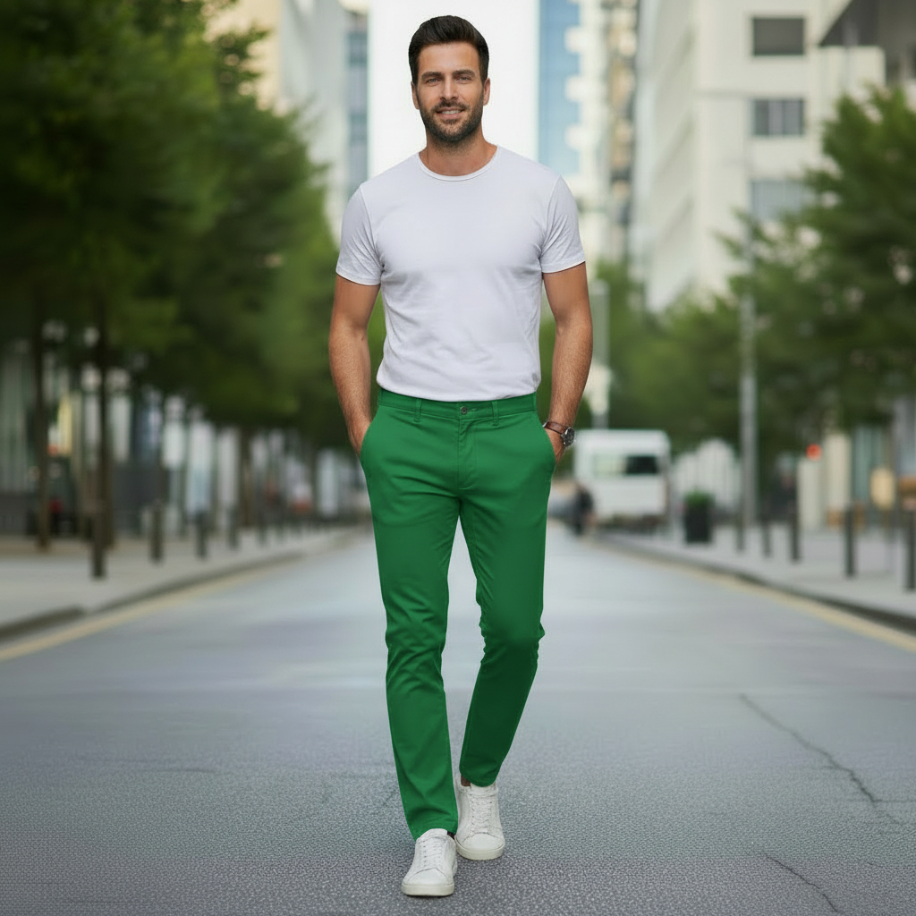 Calça De Sarja Premium Retrô Masculina RPL - Kit 5 Unidades