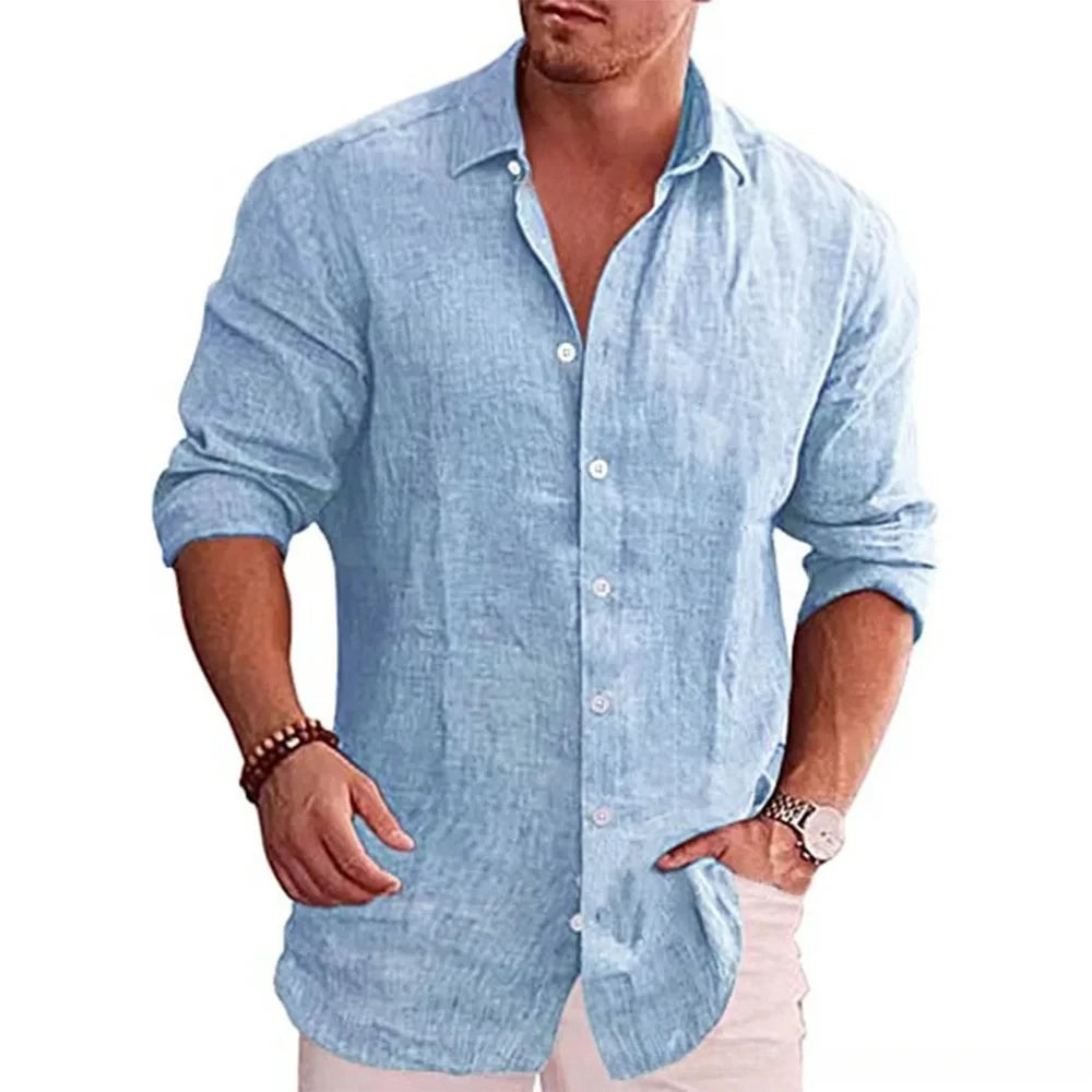 Camisa de Linho Masculina Porto