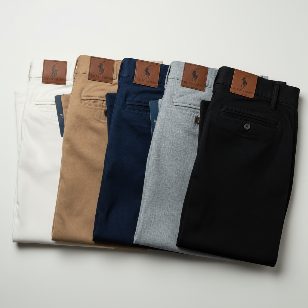 Calça De Sarja Premium Retrô Masculina RPL - Kit 5 Unidades