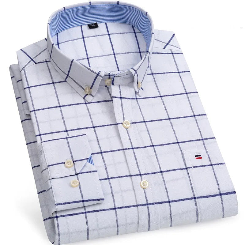 Camisa Masculina Xadrez Manga Longa