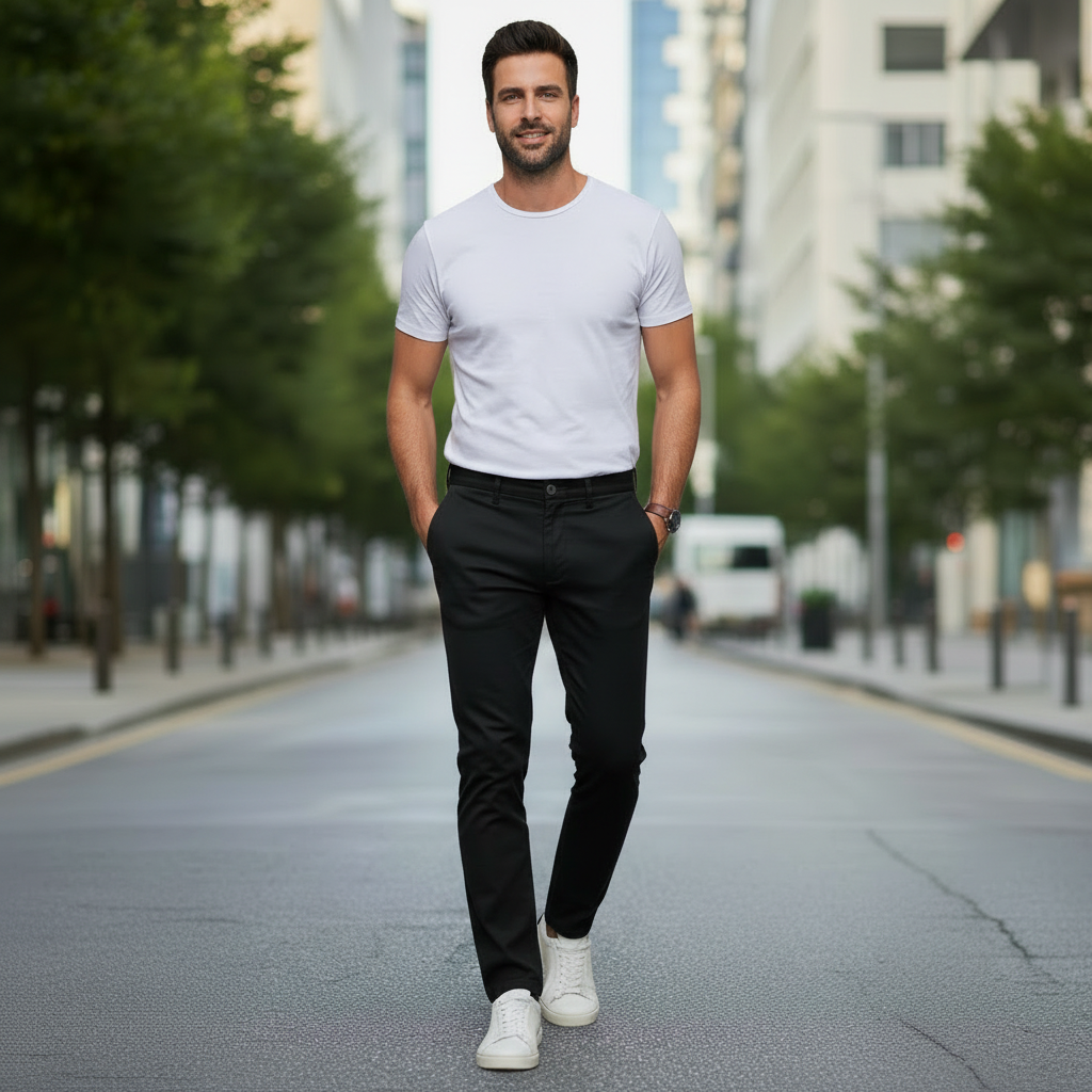 Calça De Sarja Premium Retrô Masculina RPL - Kit 5 Unidades