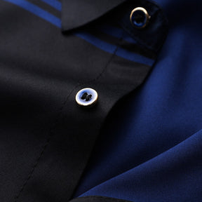 Camisa Masculina de Seda Casual Xadrez